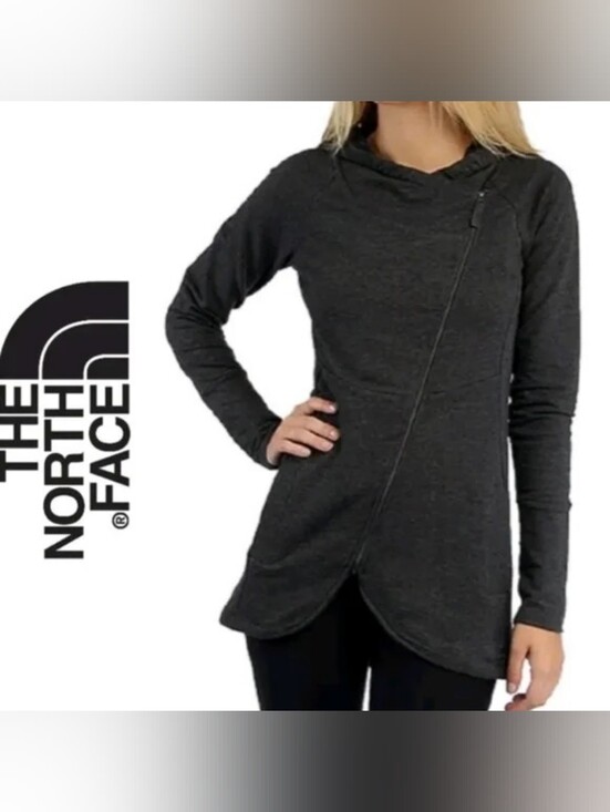 The North Face Sweaters - The North Face Heather Charcoal Zip Up Hoodie